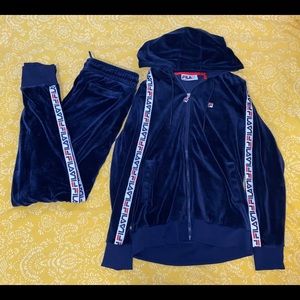 Blue Velvet Track Suit - FILA - Size M
